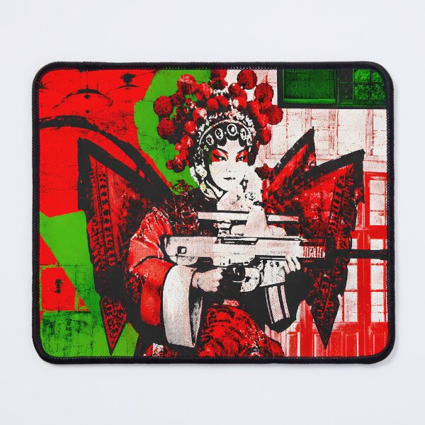 Item preview, Neo Tokyo Industrial Street Urban Collage Poster Halftone Graphic Design Cyberpunk Geisha Pop Art designed and sold by WheresMyMojo.