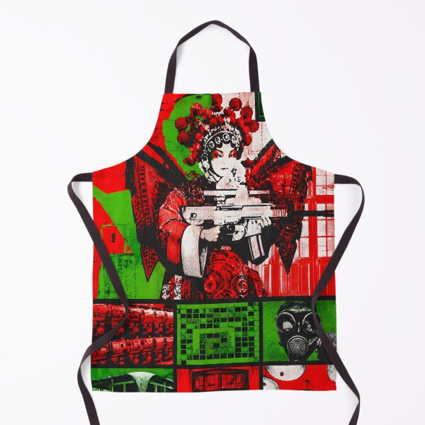 Item preview, Neo Tokyo Industrial Street Urban Collage Poster Halftone Graphic Design Cyberpunk Geisha Pop Art designed and sold by WheresMyMojo.