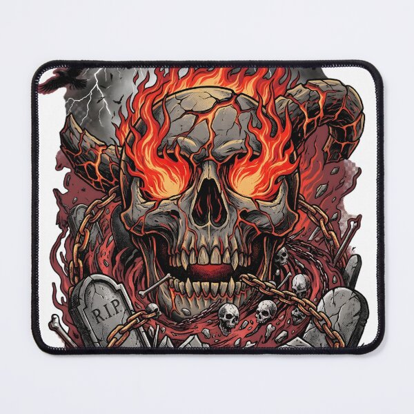 Item preview, Grim Reaper of Chaos | Flaming Skull Gothic Horror T-Shirt designed and sold by AVINN-SENPAI.