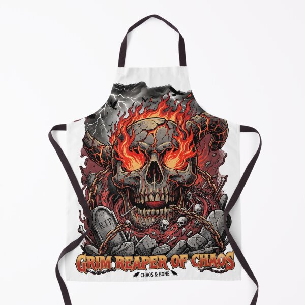 Item preview, Grim Reaper of Chaos | Flaming Skull Gothic Horror T-Shirt designed and sold by AVINN-SENPAI.