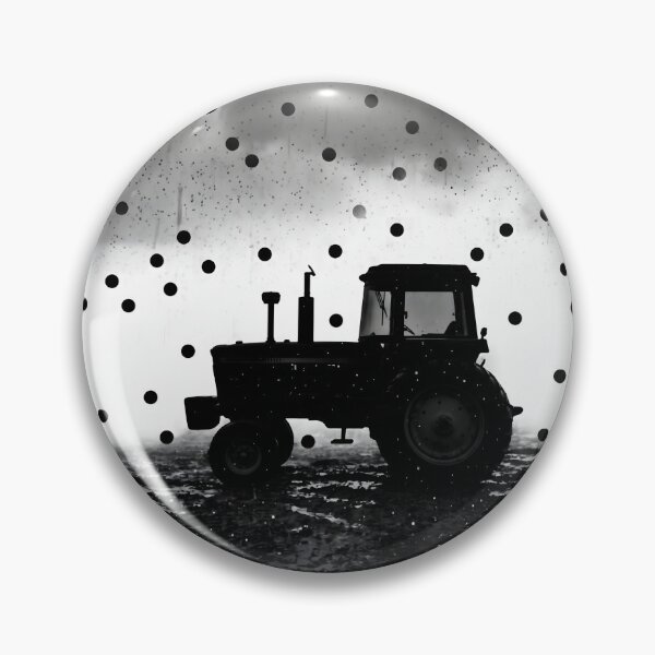 Item preview, Minimalist Tractor Silhouette Rainy Farming designed and sold by SplashTastic.