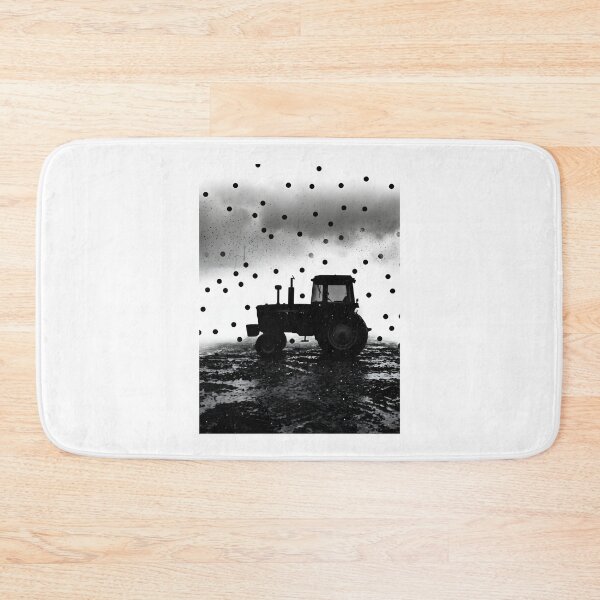 Item preview, Minimalist Tractor Silhouette Rainy Farming designed and sold by SplashTastic.