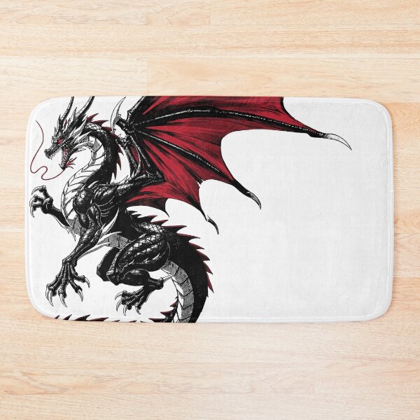 Item preview, Akai Black Dragon Red Wings – Anime Fantasy Beast Tattoo Art designed and sold by Tsuiho_art.