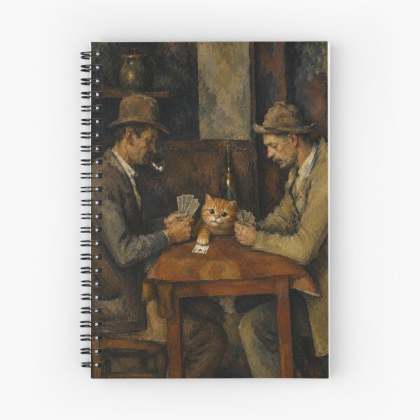 Item preview, Cute Chonky Orange Tabby Card Players Painting Masterpiece Dreamscape designed and sold by Mindworx21.