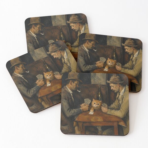 Item preview, Cute Chonky Orange Tabby Card Players Painting Masterpiece Dreamscape designed and sold by Mindworx21.