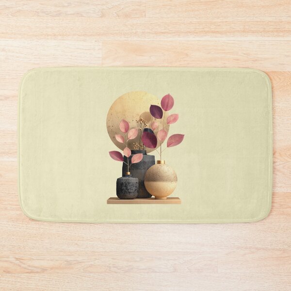 Item preview, Minimalist Modern Vase with Pink Leaves designed and sold by colorful-white.