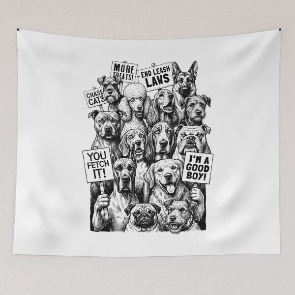 Item preview, Protest Dogs Funny Dog Lover Canine Breeds Veterinarian designed and sold by GrandeDuc.