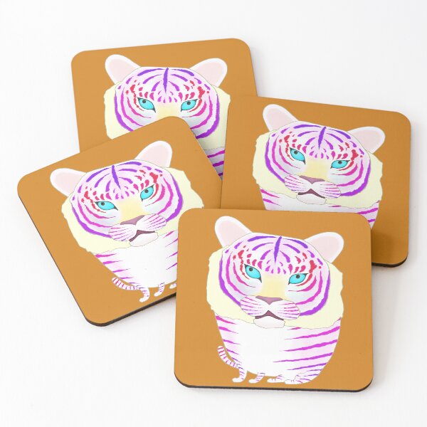 Item preview, Chubby White Tiger designed and sold by TamaAnimalArt.