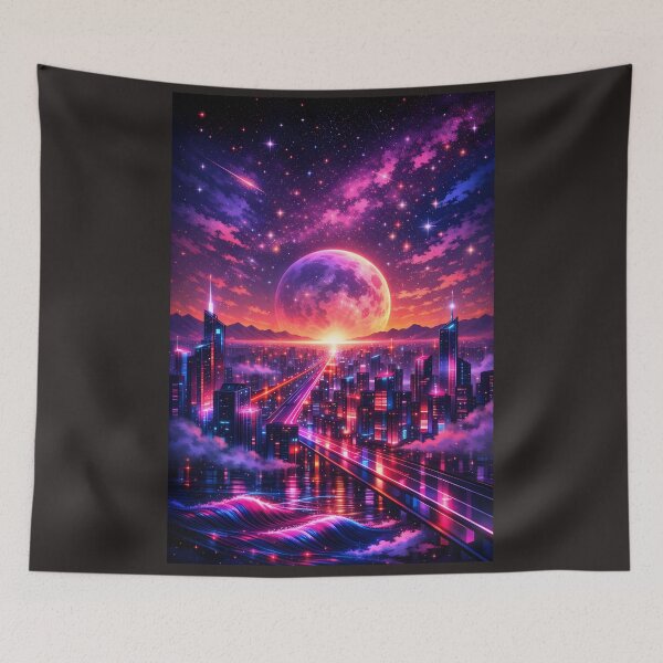 Item preview, Neon Skyline — City of Eternal Light designed and sold by Neo Tokio.