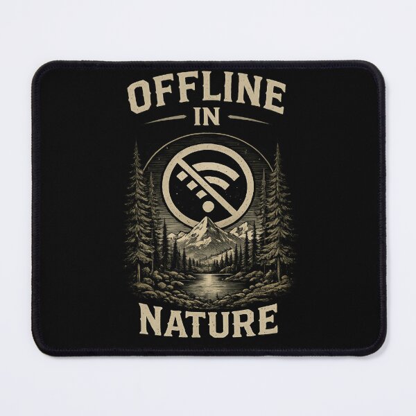 Item preview, Offline Reconnect with Nature T-Shirt | Vintage Mountain Digital Detox Gift | Outdoor Adventure Design designed and sold by The Archive.
