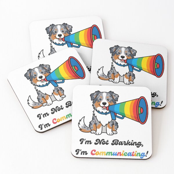 Item preview, Not Barking Communicating Funny Australian Shepherd designed and sold by SW Shop.