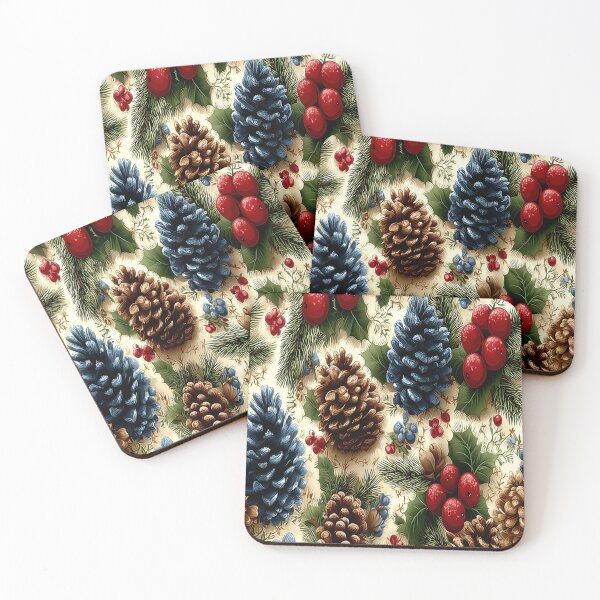Item preview, Festive Winter Pinecones and Holly Berries designed and sold by colorful-white.