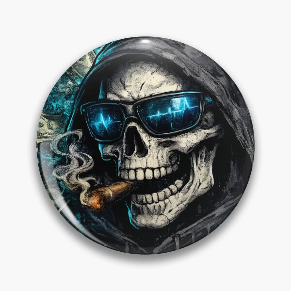 Item preview, Smoking skull designed and sold by HarmonyCode.