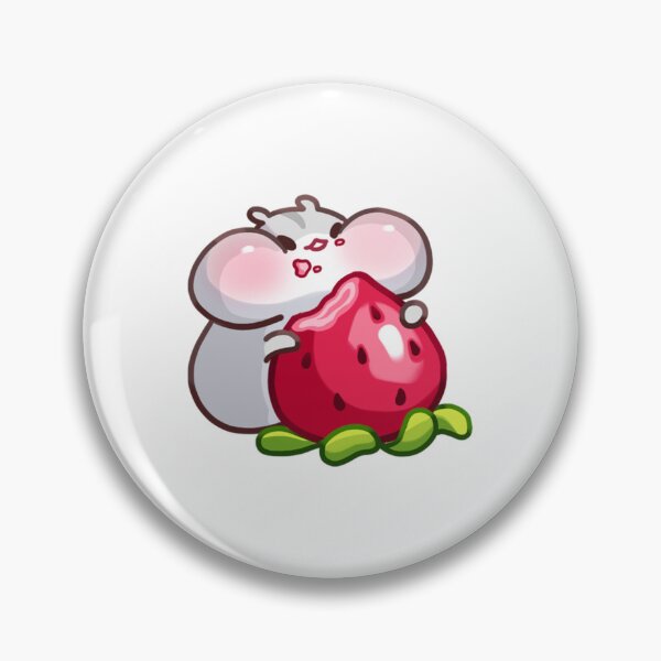 Item preview, Strawberry Hamster Eating Sweet Fruit Illustration designed and sold by StrawberHamster.