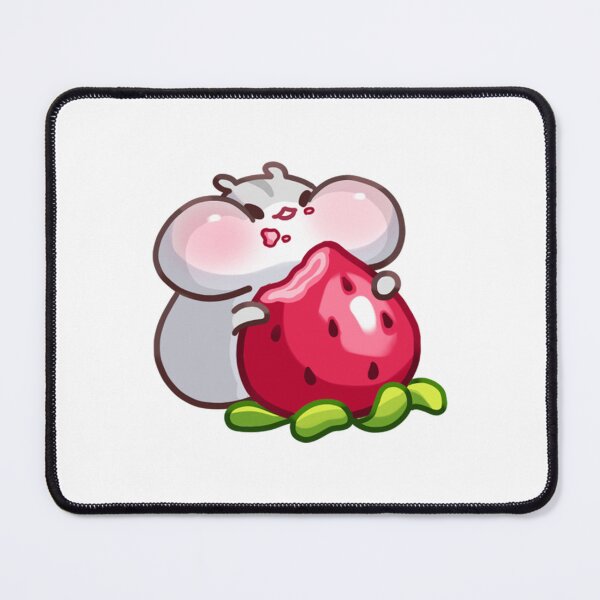 Item preview, Strawberry Hamster Eating Sweet Fruit Illustration designed and sold by StrawberHamster.