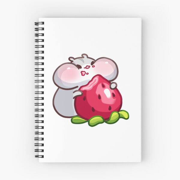 Item preview, Strawberry Hamster Eating Sweet Fruit Illustration designed and sold by StrawberHamster.