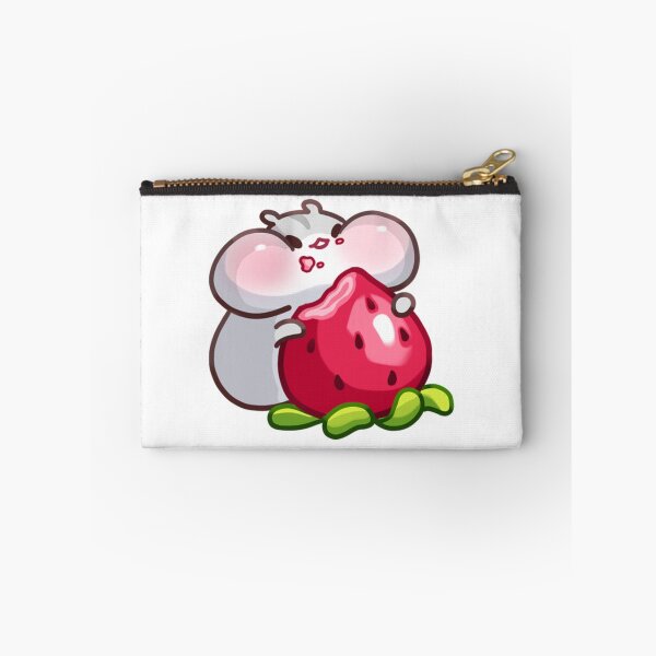 Item preview, Strawberry Hamster Eating Sweet Fruit Illustration designed and sold by StrawberHamster.
