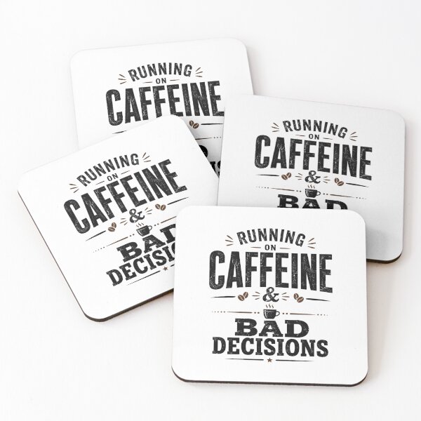 Item preview, Funny Coffee Shirt – Running On Caffeine & Bad Decisions | Vintage Coffee Lover Gift T-Shirt designed and sold by SoulFlex.