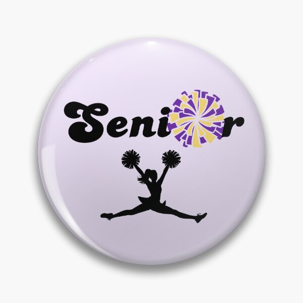 Item preview, Senior Cheerleader Silhouette with Purple & Gold Pom Pom designed and sold by JaymeOctober.