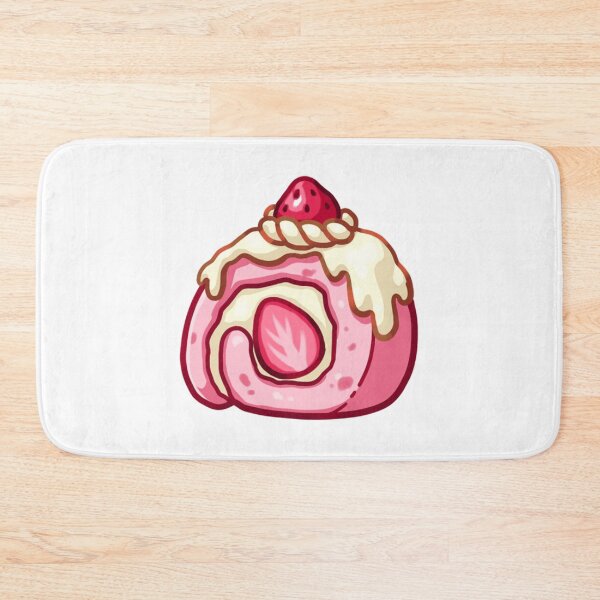 Item preview, Strawberry Hamster Swiss Roll Cake Kawaii Art designed and sold by StrawberHamster.