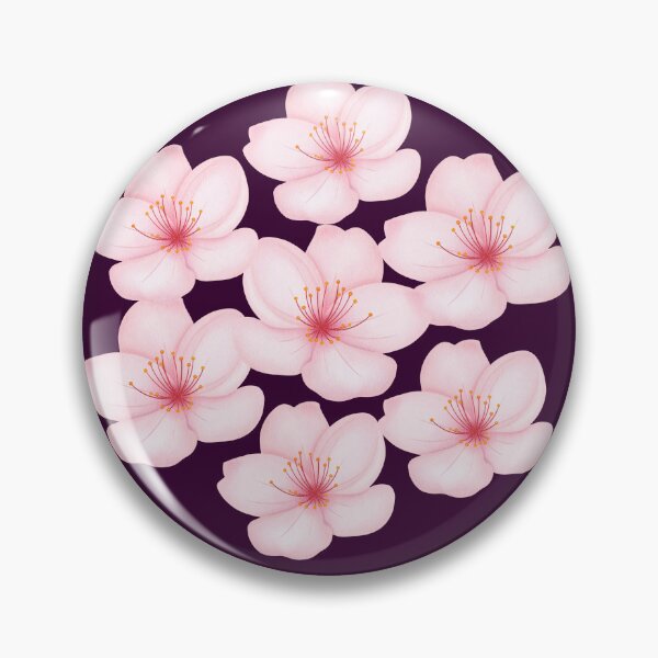 Item preview, Aesthetic Dark Purple Sakura Floral Pattern designed and sold by Jyoti-Quotes.