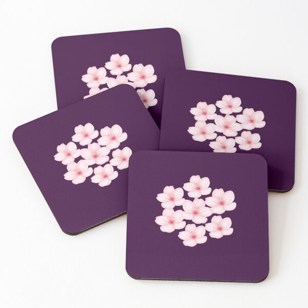 Item preview, Aesthetic Dark Purple Sakura Floral Pattern designed and sold by Jyoti-Quotes.