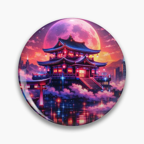 Item preview, Neon Temple—Cyber Shrine of Tomorrow designed and sold by Neo Tokio.