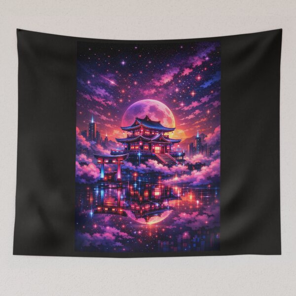 Item preview, Neon Temple—Cyber Shrine of Tomorrow designed and sold by Neo Tokio.