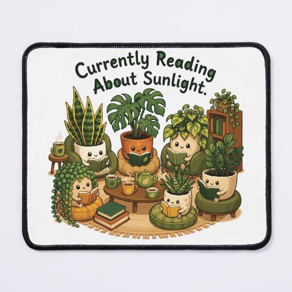 Item preview, Currently Reading About Sunlight Cute Plant designed and sold by SimplePoDesign.