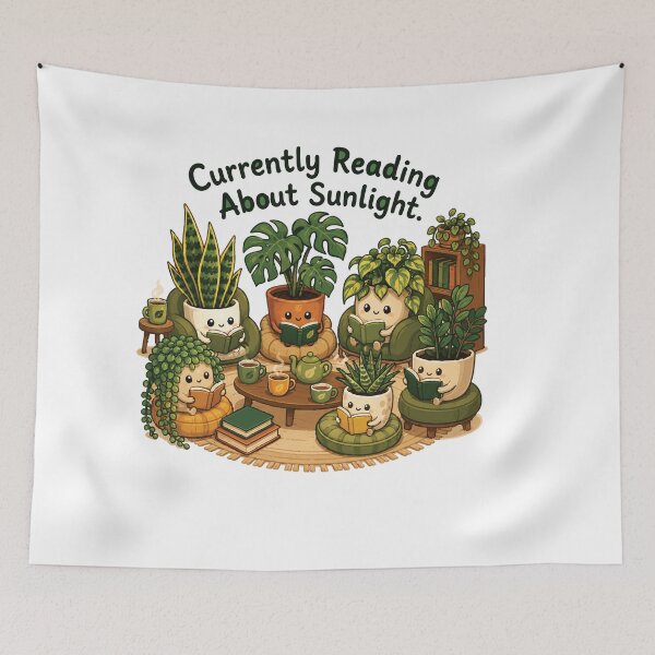 Item preview, Currently Reading About Sunlight Cute Plant designed and sold by SimplePoDesign.