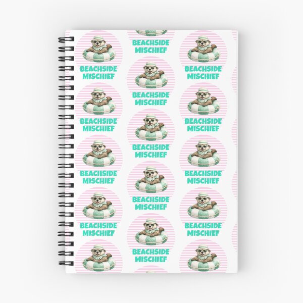 Item preview, Preppy Coastal Style with Sea Otter - Beachside Mischief designed and sold by Giddy Bear Gifts.