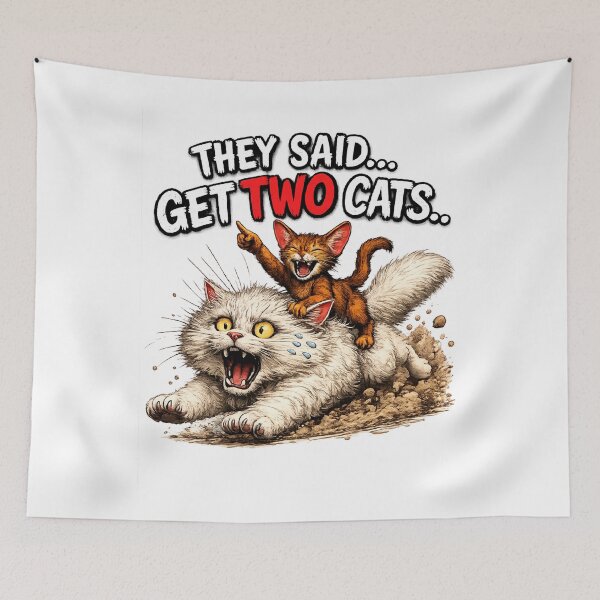 Item preview, They Said Get Two Cats – It’ll Be Fun designed and sold by Pat-A-Cat.