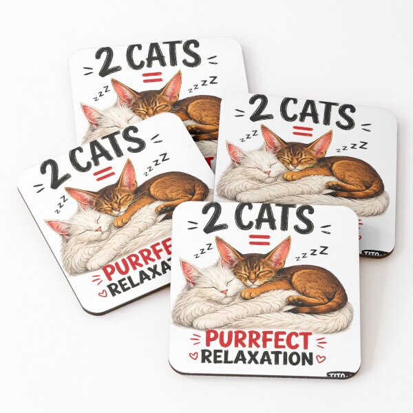 Item preview, Purrfect Relaxation – Two Cats Snoozing Together   designed and sold by Tito&FlokiCo.
