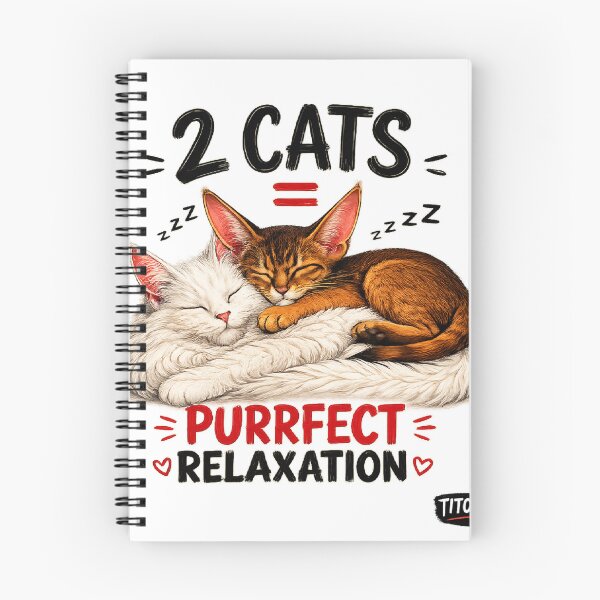 Item preview, Purrfect Relaxation – Two Cats Snoozing Together   designed and sold by Pat-A-Cat.