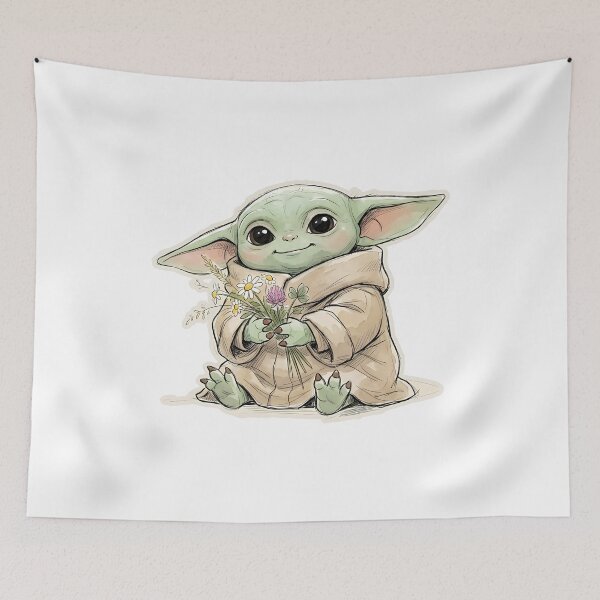 Item preview, BABY YODA WILDFLOWERS designed and sold by LIS AND MELIVERSO.
