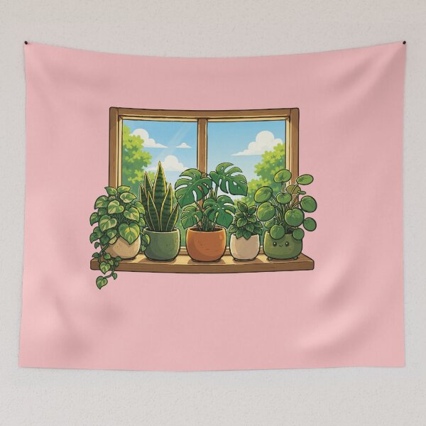 Item preview, Houseplant Window Shelf Cute Plant Lover designed and sold by SimplePoDesign.