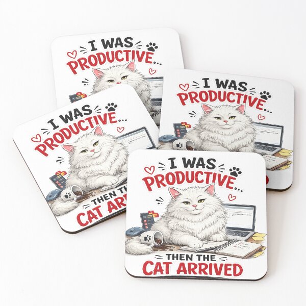 Item preview, I Was Productive… Then the Cat Arrived designed and sold by Pat-A-Cat.