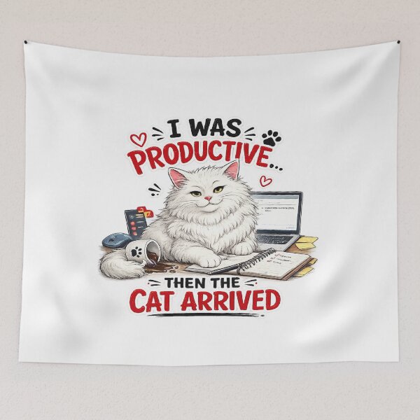 Item preview, I Was Productive… Then the Cat Arrived designed and sold by Pat-A-Cat.