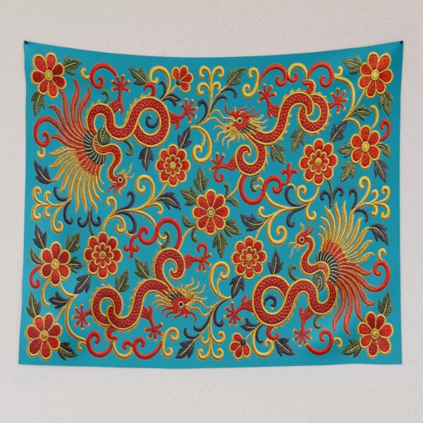 Item preview, Embroidered Dragon & Phoenix Harmony designed and sold by LMLStews.