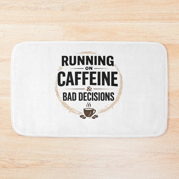 Item preview, Vintage Coffee Shirt for Coffee Lovers | Running On Caffeine & Bad Decisions designed and sold by SoulFlex.