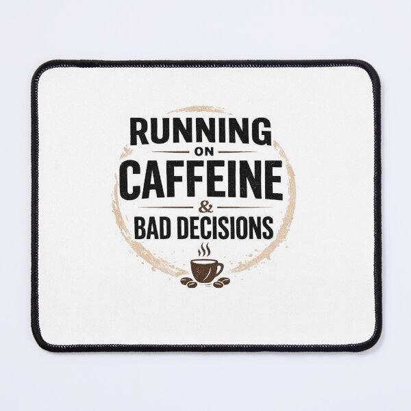 Item preview, Vintage Coffee Shirt for Coffee Lovers | Running On Caffeine & Bad Decisions designed and sold by SoulFlex.