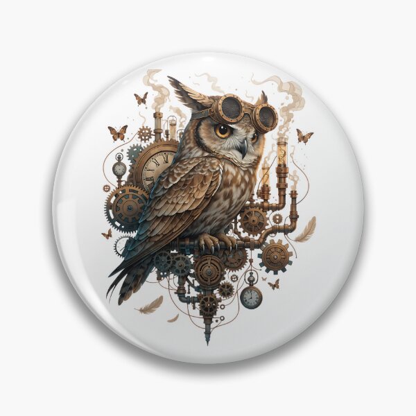 Item preview, Steampunk Owl Inventor designed and sold by Neural-canvas.