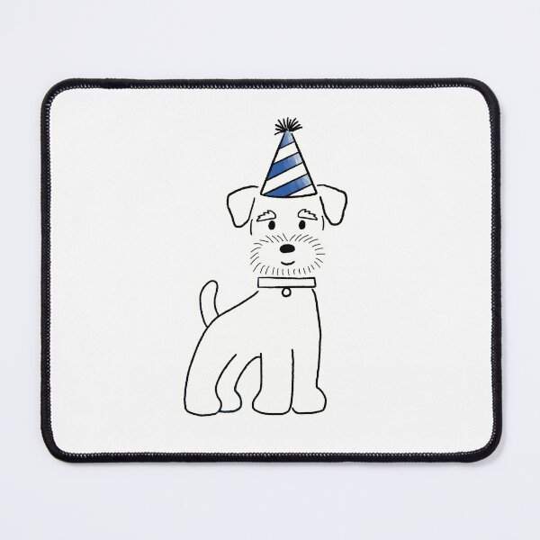 Item preview, Cute Schnauzer Birthday Dog | Minimal Party Puppy Illustration designed and sold by pinkstickstore.