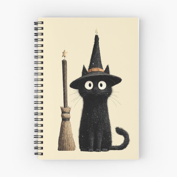 Item preview, Cute Little Black Cat Witch with Broom designed and sold by colorful-white.