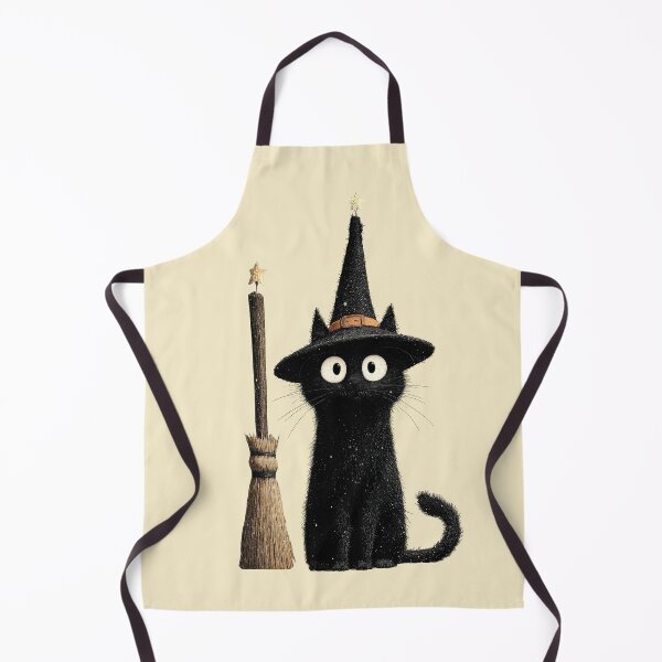 Item preview, Cute Little Black Cat Witch with Broom designed and sold by colorful-white.