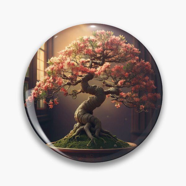 Item preview, Bonsai Tree with Cherry Blossoms  Japanese Zen designed and sold by EchoWave11.