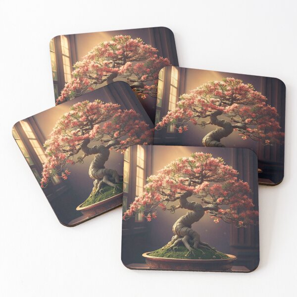 Item preview, Bonsai Tree with Cherry Blossoms  Japanese Zen designed and sold by EchoWave11.