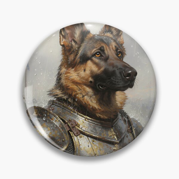 Item preview, German Shepherd Knight Armor Fantasy Art | Medieval War Dog Portrait | Noble Canine Warrior designed and sold by cr6zym1nd.