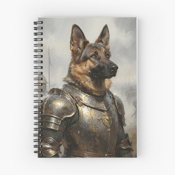 Item preview, German Shepherd Knight Armor Fantasy Art | Medieval War Dog Portrait | Noble Canine Warrior designed and sold by cr6zym1nd.