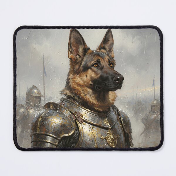 Item preview, German Shepherd Knight Armor Fantasy Art | Medieval War Dog Portrait | Noble Canine Warrior designed and sold by cr6zym1nd.